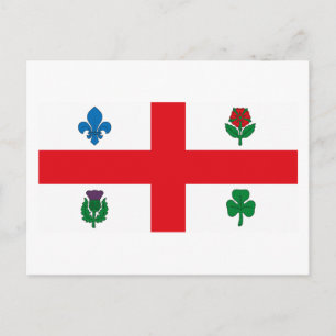 Carte postale drapeau de Montréal