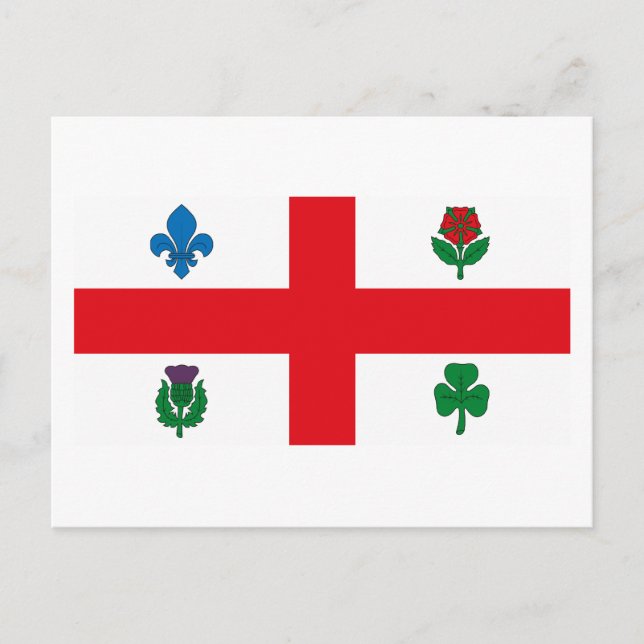 Carte postale drapeau de Montréal (Devant)