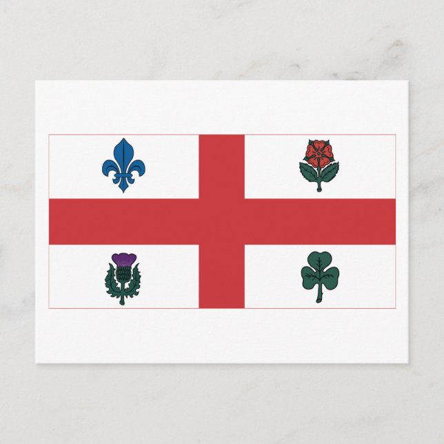 Carte Postale Drapeau de Montréal (Devant)
