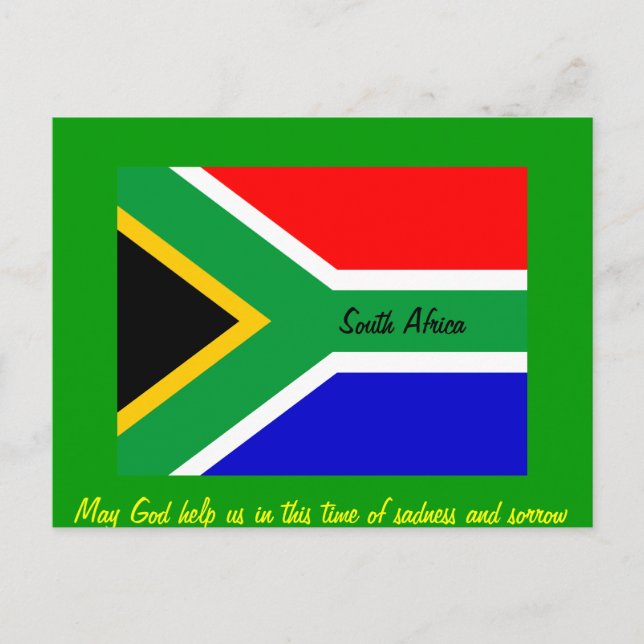Carte Postale Drapeau de Nelson Mandela en Afrique du Sud (Devant)