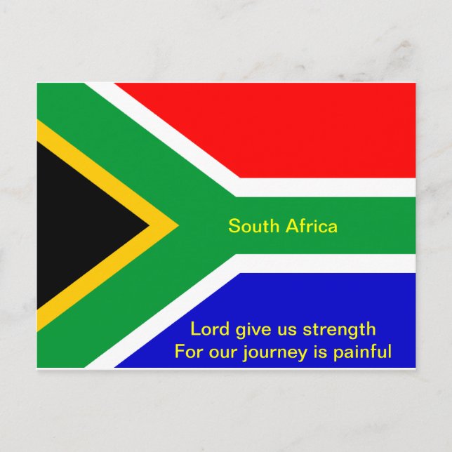 Carte Postale Drapeau de Nelson Mandela en afrique du sud (Devant)