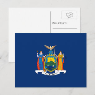 Carte Postale Drapeau de New Yorker, Drapeau de New York