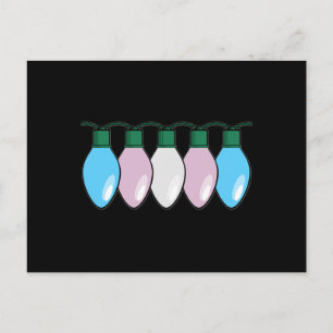 Carte Postale Drapeau de Noël de la fierté transgenre