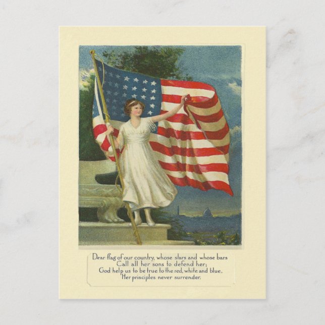 Carte Postale Drapeau de notre pays (Devant)