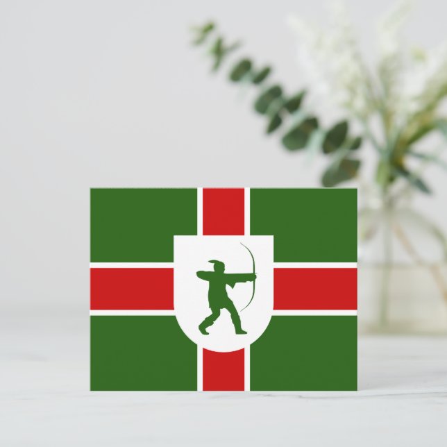 Carte Postale Drapeau de Nottinghamshire (Debout devant)