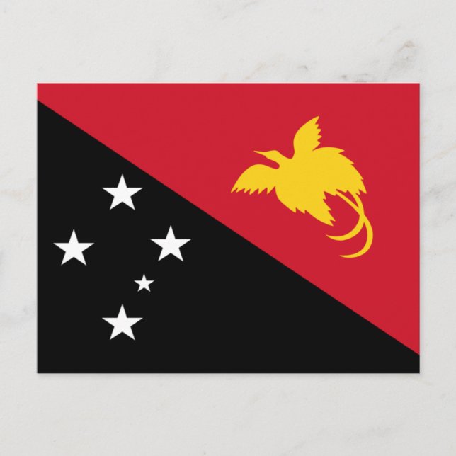 Carte Postale Drapeau de Papouasie-Nouvelle-Guinée (Devant)