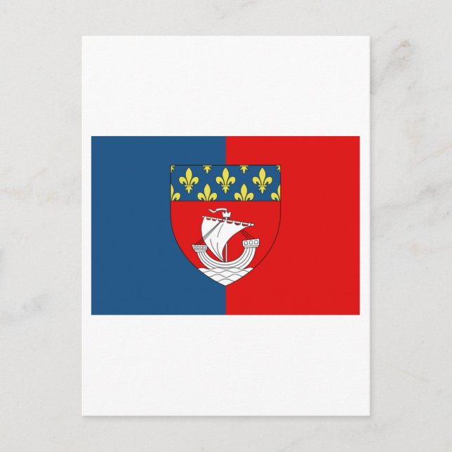 Carte Postale Drapeau de Paris (Devant)