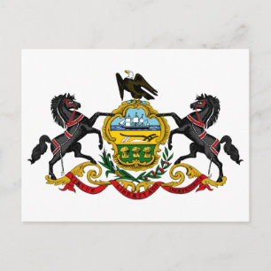Carte Postale drapeau de Pennsylvanie