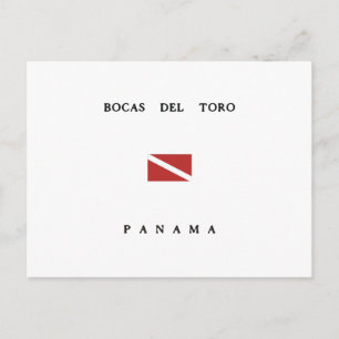 Carte Postale Drapeau de plongée Bocas Del Toro Panama