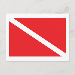Carte Postale Drapeau de plongée SCUBA