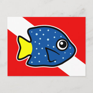 Carte Postale Drapeau de plongée Yellowtail Damselfish Drapeau