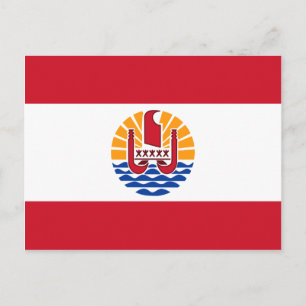 Carte Postale Drapeau de Polynésie française PF