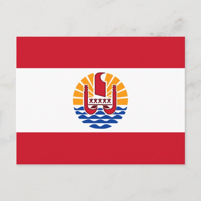 Carte Postale Drapeau de Polynésie française PF (Devant)