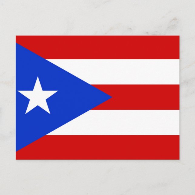 Carte Postale Drapeau de Porto Rico (Devant)