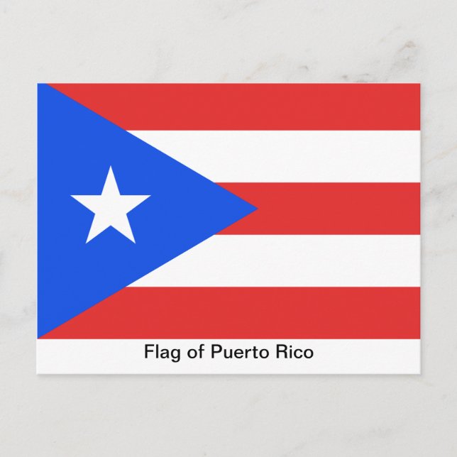 Carte Postale Drapeau de Porto Rico (Devant)
