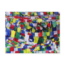 Drapeau de prière de l'art bouddhiste tibétain Aut