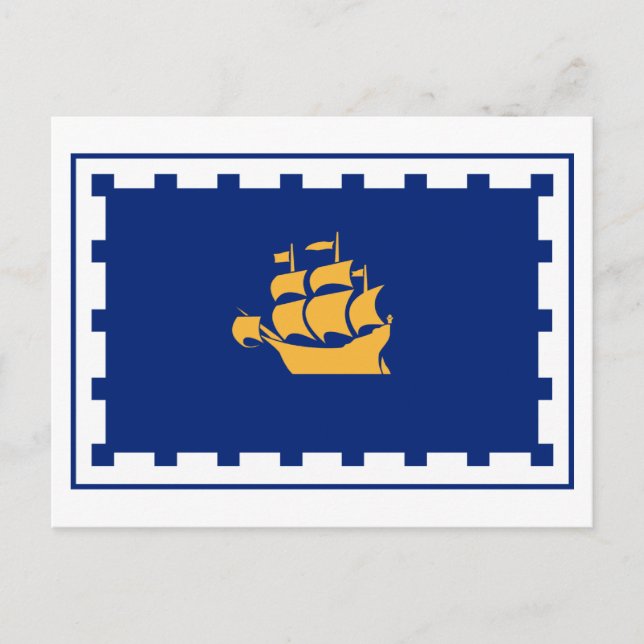 Carte Postale Drapeau de Québec (Devant)