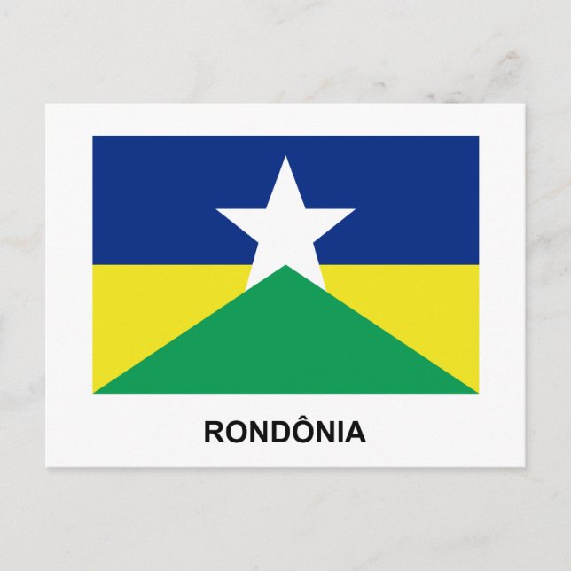 Carte Postale Drapeau de Rondônia, Brésil (Devant)