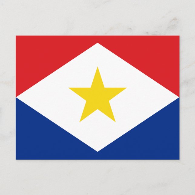 Carte Postale Drapeau de Saba (Devant)
