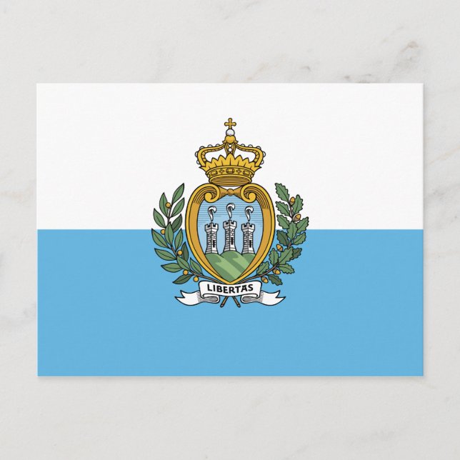Carte Postale Drapeau de Saint-Marin (Devant)