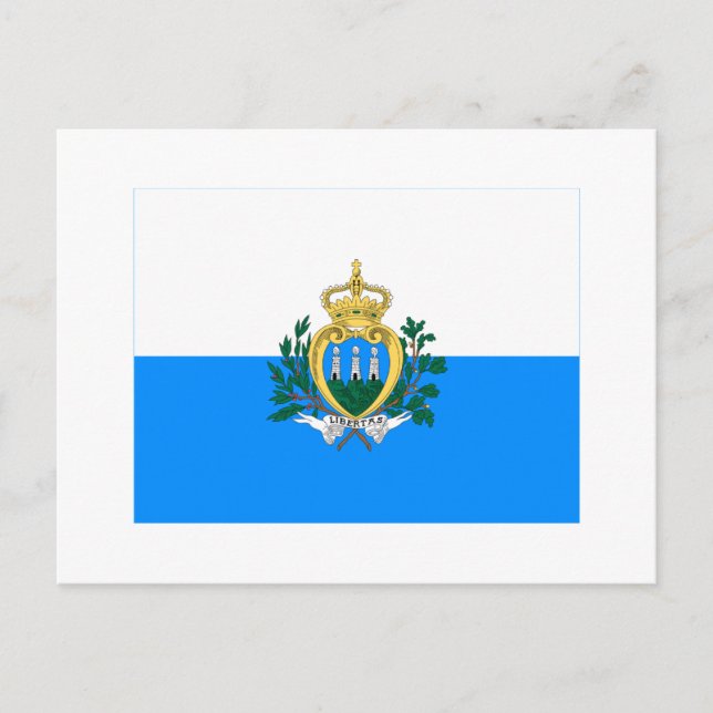 Carte Postale Drapeau de Saint-Marin (Devant)
