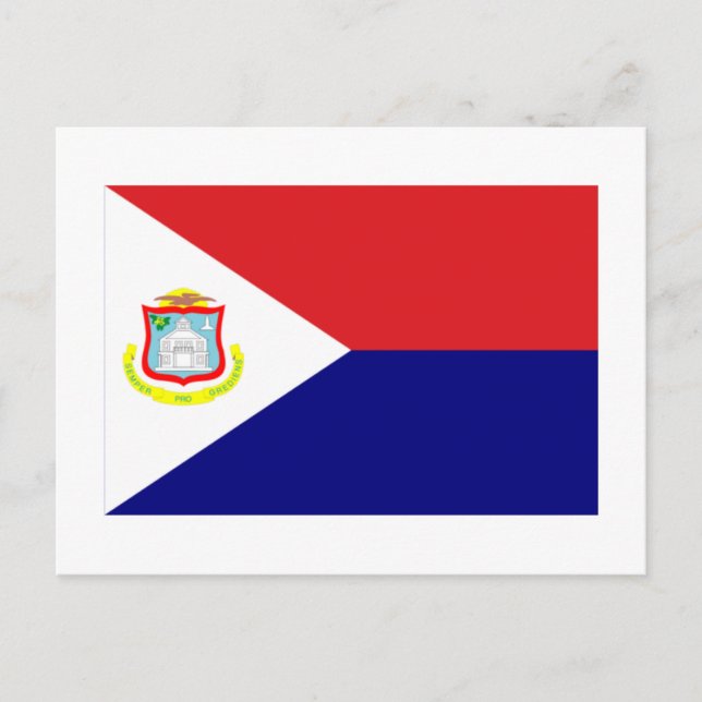 Carte Postale Drapeau de Saint-Martin (Devant)