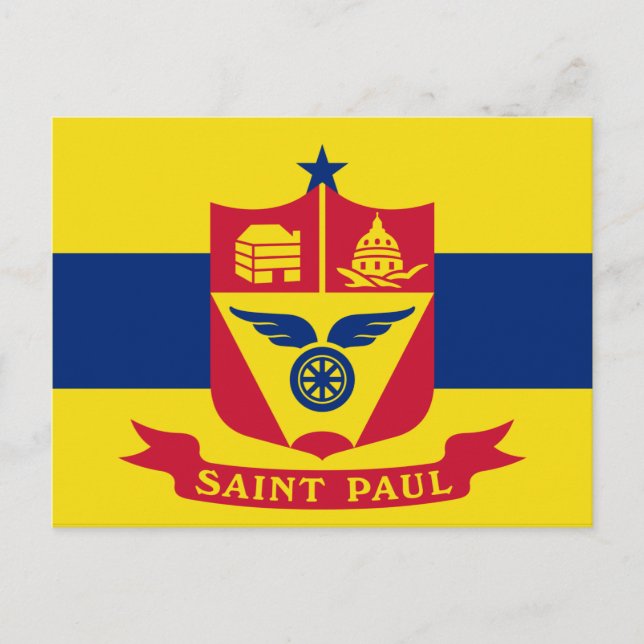 Carte Postale Drapeau de Saint Paul (Minnesota) (Devant)