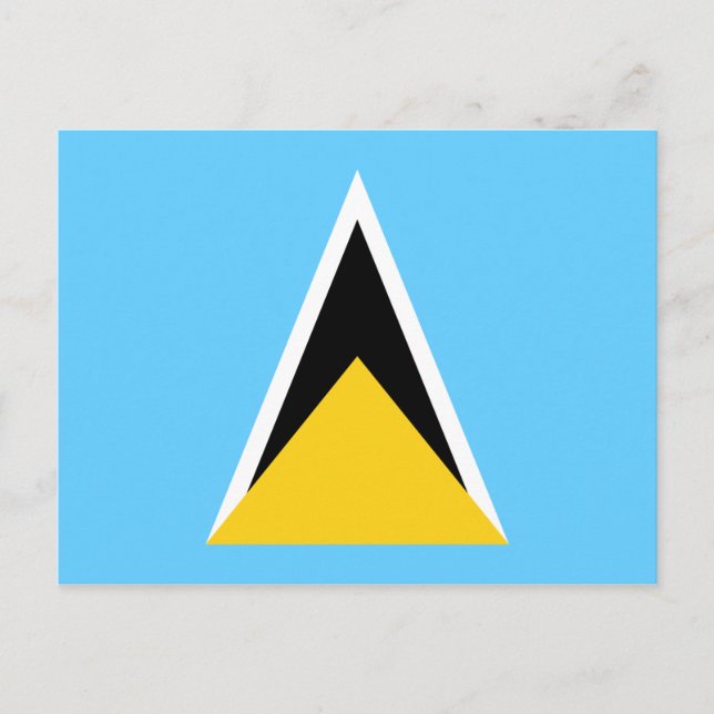 Carte Postale Drapeau de Sainte-Lucie (Devant)