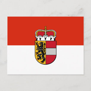 Carte Postale Drapeau de Salzbourg, Autriche