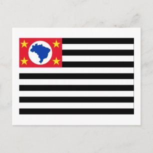 Carte Postale Drapeau de São Paulo, Brésil
