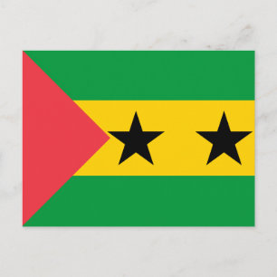 Carte Postale Drapeau de Sao Tomé-et-Principe