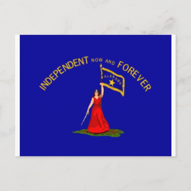 Carte Postale drapeau de sécession de l'alabama (Devant)