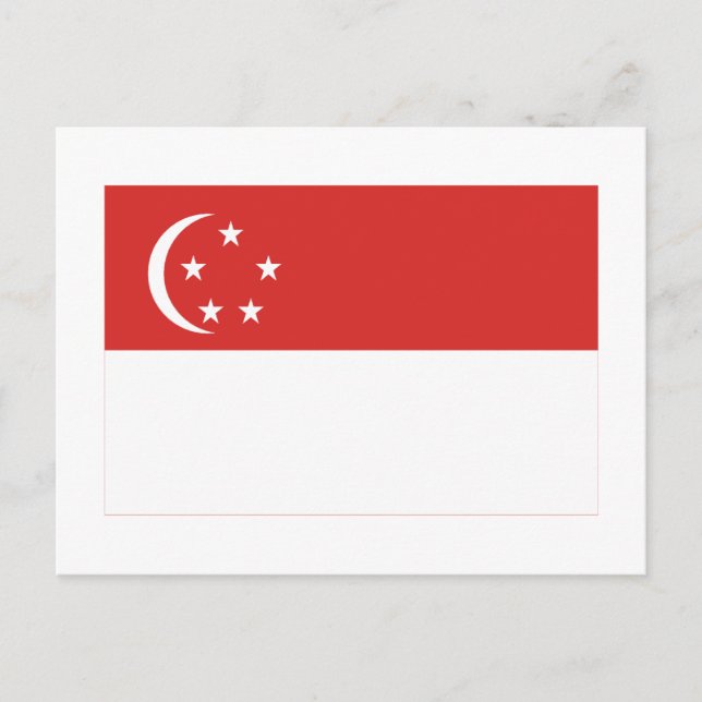 Carte Postale Drapeau de Singapour (Devant)