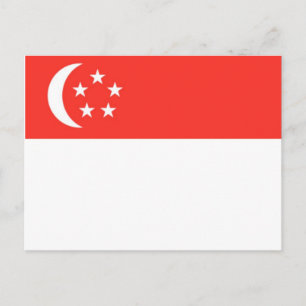 Carte Postale Drapeau de Singapour