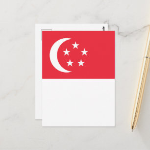 Carte Postale Drapeau de Singapour