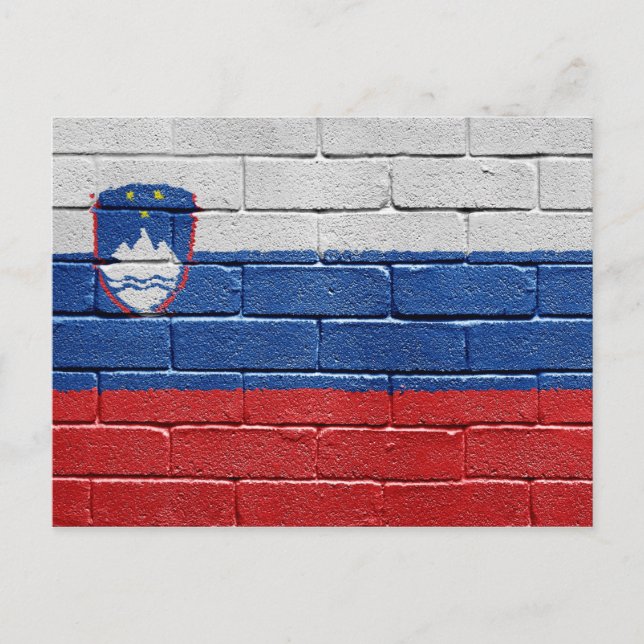 Carte Postale Drapeau de Slovénie (Devant)