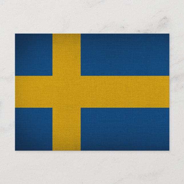 Carte Postale Drapeau de Suède (Devant)