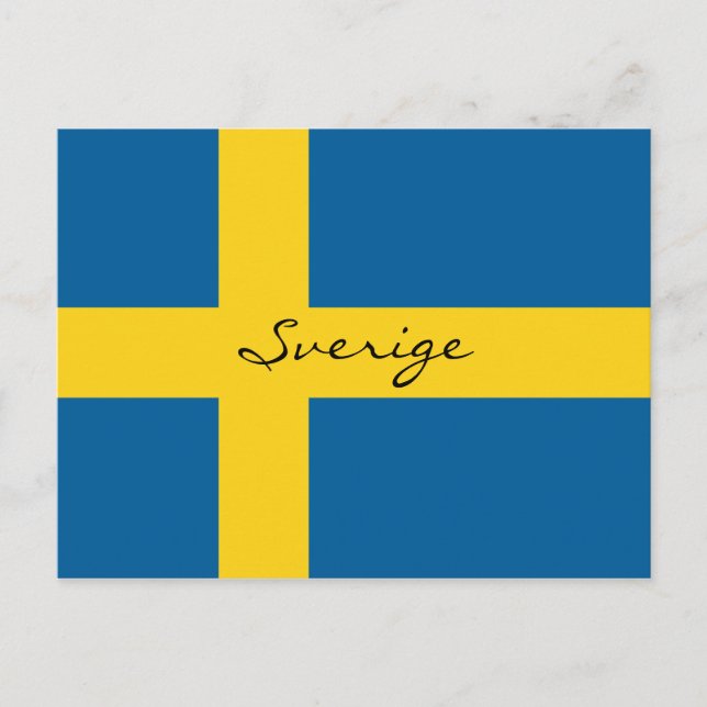 Carte Postale drapeau de suède (Devant)