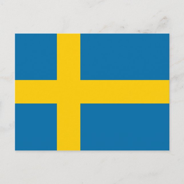 Carte Postale Drapeau de Suède (Devant)