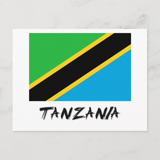 Carte Postale Drapeau de Tanzanie (Devant)