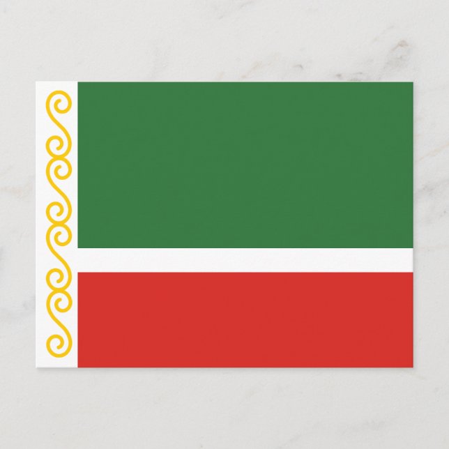Carte Postale Drapeau de Tchétchénie (Devant)