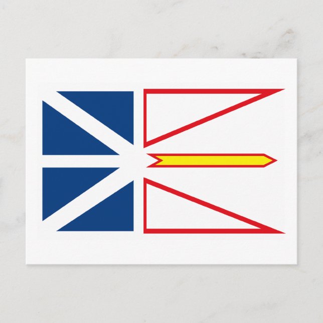 Carte postale drapeau de Terre-Neuve (Devant)