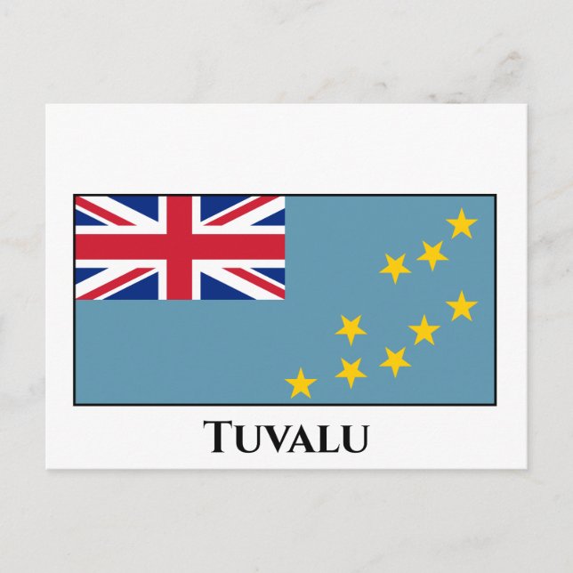 Carte Postale Drapeau de Tuvalu (Tuvaluan) (Devant)