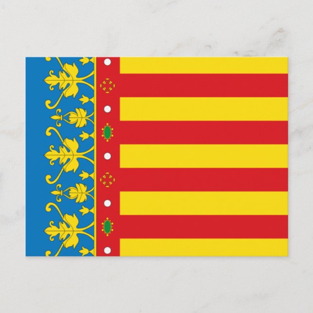 Carte Postale Drapeau de Valence (Devant)