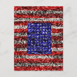 Carte Postale Drapeau de Van Gogh des Etats-Unis