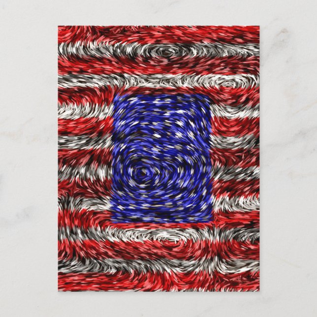 Carte Postale Drapeau de Van Gogh des Etats-Unis (Devant)