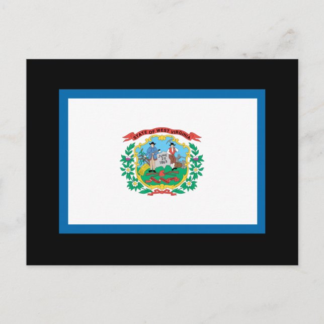 CARTE POSTALE DRAPEAU DE VIRGINIE OCCIDENTALE (Devant)