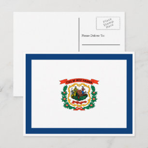 Carte Postale Drapeau de Virginie-Occidentale, Drapeau de la Vir