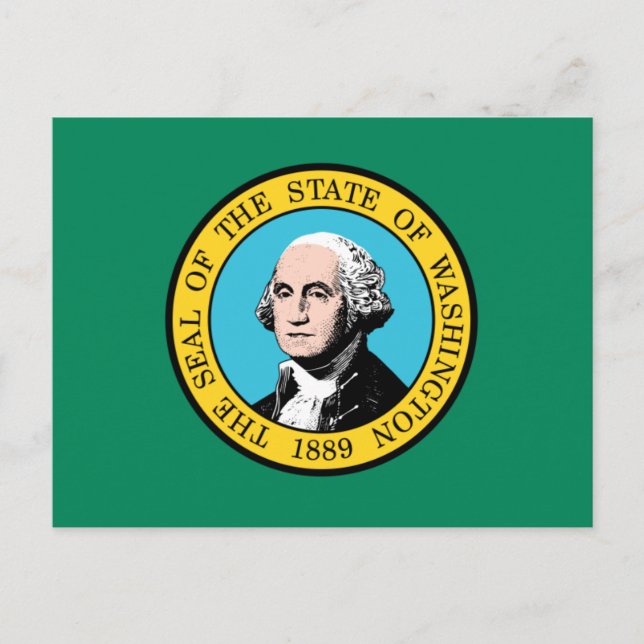 Carte Postale Drapeau de Washington (Devant)