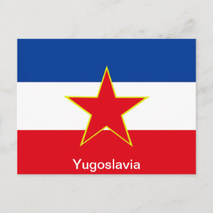 Carte Postale Drapeau de Yougoslavie